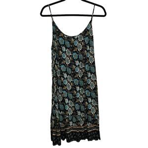 Temofon Colorful Floral‎ Spaghetti Strap Dress